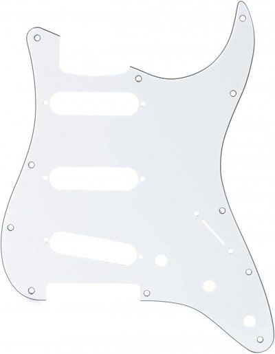 FENDER Pickguard Strat SSS White 