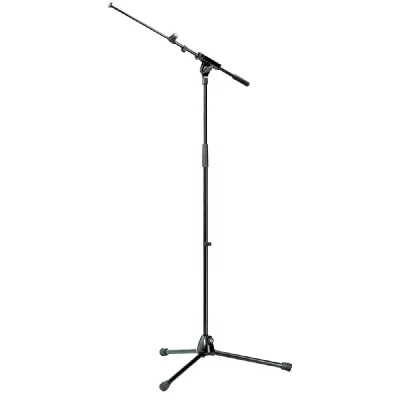 K&M Pied de micro avec perche t&eacute;l&eacute;scopique noir -  210-8