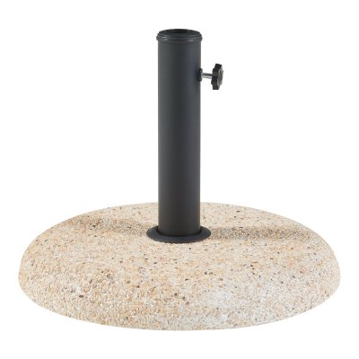 HELLOSHOP26 Pied de parasol jardin ext&eacute;rieur avec adaptateurs 37 42 52 58 mm aspect pierre beige