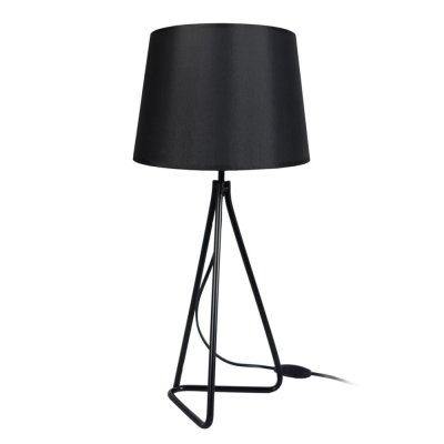 TOSEL Pied triangle lampe a poser acier - 30x30x54cm - noir