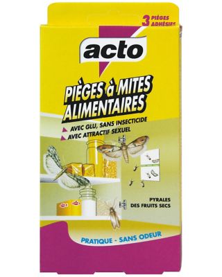 ACTO Pi&egrave;ge &agrave; mites alimentaire - lot de 3
