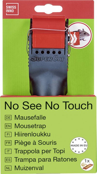 SWISSINNO Pi&egrave;ge &agrave; Souris ""No See No Touch""  lab&eacute;lis&eacute; Ange Bleu