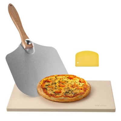 VEVOR Pierre &agrave; Pizza Rectangulaire en Cordi&eacute;rite 50,8x35,5cm R&eacute;sistante &agrave; la Chaleu