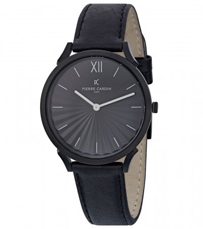 PIERRE CARDIN  Montre Noir Analogique Mixte Pigalle Pliss&eacute;e Cpi.2006