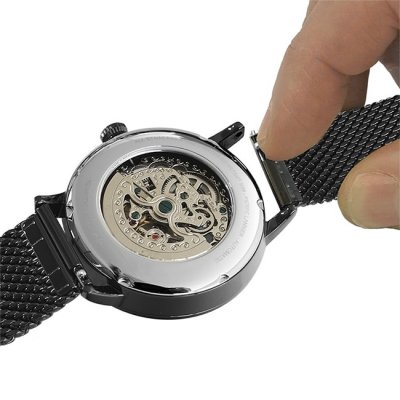 PIERRE LANNIER  Homme 318B468 Milanais PVD bleu 