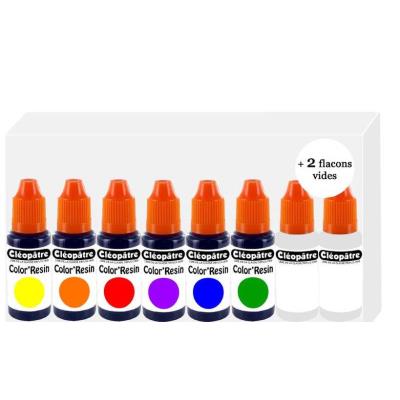 GENERIQUE Pigment colorant Color'Resin - 6 coul et 2 flacons vides - Cl&eacute;op&acirc;tre