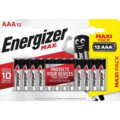 ENERGIZER Pile Alcaline Aaa/lr3 1,5v Max  - Le Lot De 12 Piles