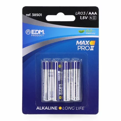 EDM Pile alcaline lr3 aaa  (blister 4 unit&eacute;s) E3-38501