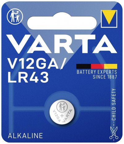 VARTA Pile alcaline V12GA/LR43, 1,5V - 1 pi&egrave;ce 