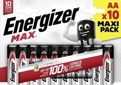 ENERGIZER Pile Alcalines  Max Aa/lr6 X10  - Le Lot De 10 Piles