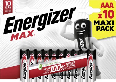 ENERGIZER Pile Alcalines Max Aaa/lr03  - Le Lot De 10 Piles