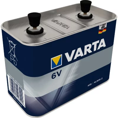 VARTA Pile batterie alcaline 4LR25/2 m&eacute;tal &agrave; vis 6v 