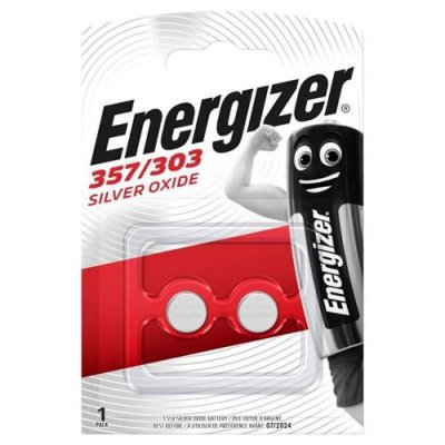ENERGIZER Pile bouton &agrave; l'oxyde d'argent  357/303, pack de 2