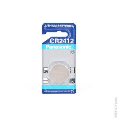 PANASONIC Pile bouton lithium blister CR2412  3V 100mAh - 