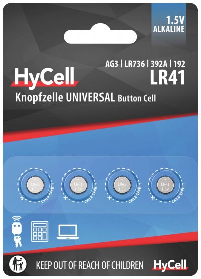 ANSMANN Pile bouton lr 41 alcaline(s) Hycell 30 mAh 1.5 v 4 pc(s) W738181