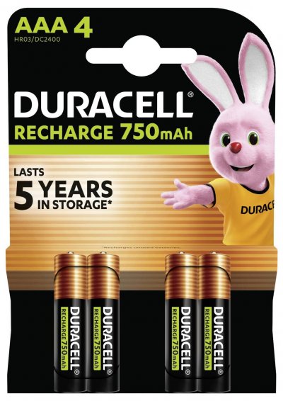 DURACELL Pile  AAA/LR03 PLUS POWER 750 mAh, x4