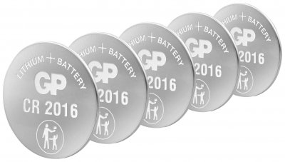 GP BATTERIES Pile Lithium 3V CR2016, blister de 5 (0602016C5) - GP