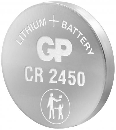 GP Pile Lithium CR2450 3V, 1 pi&egrave;ce en Blister (0602450C1) - 