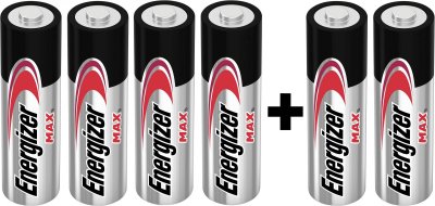 ENERGIZER Pile LR6 (AA) alcaline(s)  E301534200 Max 4+2 1.5 V 6 pc(s)