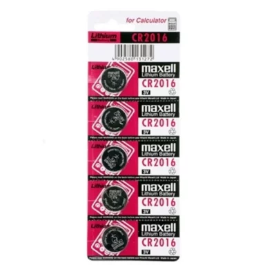 MAXELL Pile -  - Bouton CR2016, 5 pi&egrave;ces ( Accessoire alimentation ) -