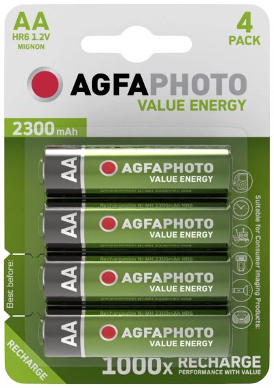 AGFAPHOTO Pile rechargeable LR6 (aa)  HR06 NiMH 2300 mAh 1.2 v 4 pc(s)