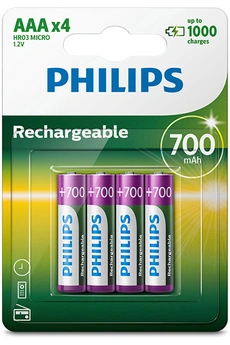PHILIPS Pile rechargeable  PILES RECHARGEABLE AAA LR03 700 MAH