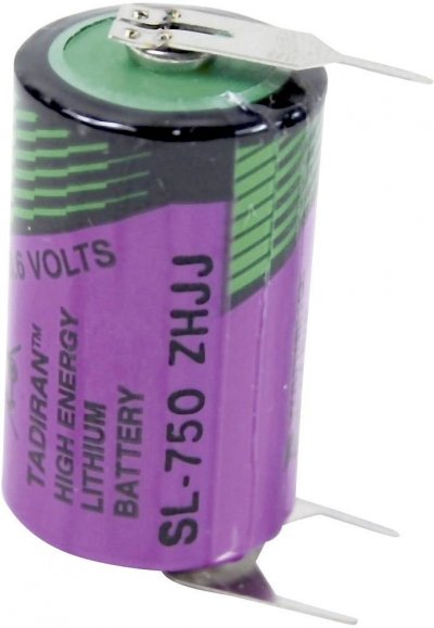 TADIRAN BATTERIES Pile sp&eacute;ciale 1/2 R6 lithium SL750PT picots &agrave; souder en U 3.6 V 1100 mAh 1 pc(s)