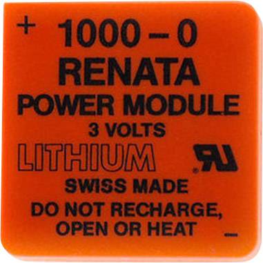 RENATA Pile sp&eacute;ciale lithium  1000-0 avec broche 3 V 950 mAh 1 pc(s) 