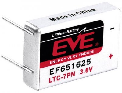 EVE Pile sp&eacute;ciale LTC-7PN lithium  232542 picots &agrave; souder en U 3.6 V 750 mAh 1 pc(s) 