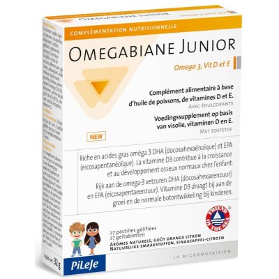 CEROLINE Pileje Biane Enfant Om&eacute;ga 3, Vit D et E 27 pastilles