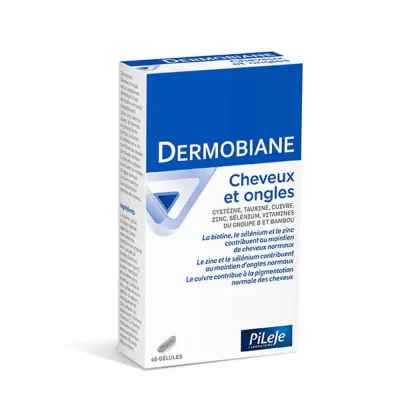 PILEJE  Dermobiane cheveux et ongles bo&icirc;te 40 g&eacute;lules