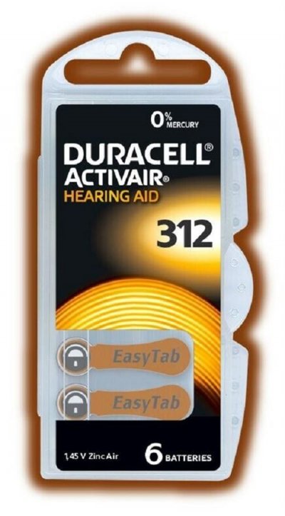 DURACELL Piles Auditives  Activair 312, 5 Plaquettes - Marron