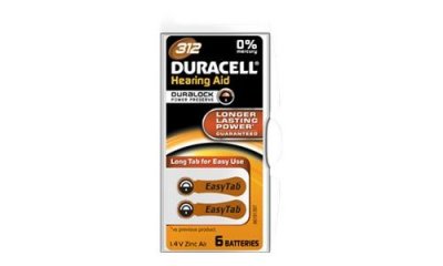 DURACELL Piles auditives - durapile pile bouton zinc - v312, ha312, pr41 - v 312 6-bl (pr41/da312)