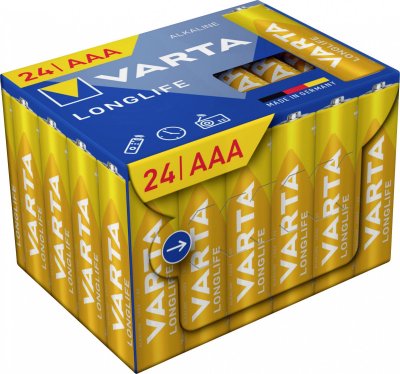 VARTA Piles de Rechange Alkaline AAA Longlife 24 Pi&egrave;ces 