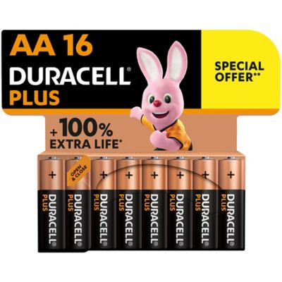DURACELL Piles  PACK DE 16 PILES AA PLUS 100% OFFRE SPECIALE