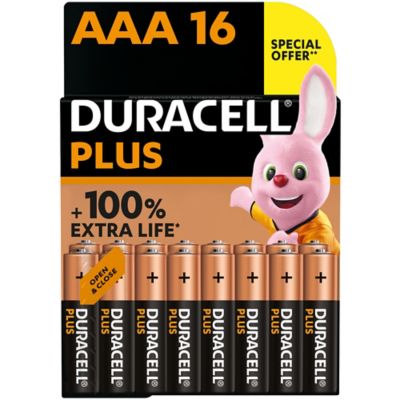 DURACELL Piles  PACK DE 16 PILES AAA PLUS 100% OFFRE SPECIALE