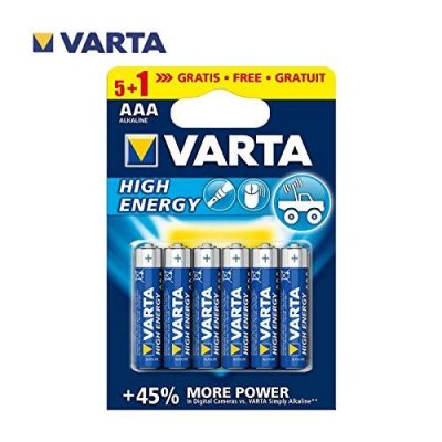VARTA Piles LR03 AAA : Lot de 5 + 1 gratuite aille Unique Coloris Unique
