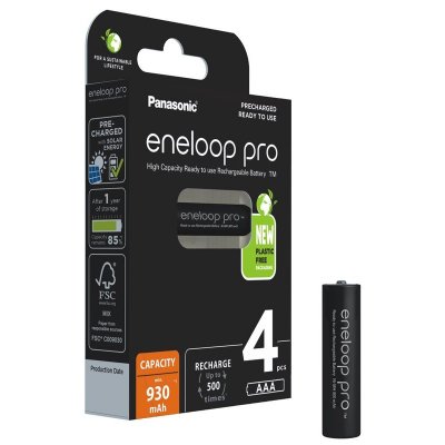 GENERIQUE Piles NiMH Eneloop Pro Micro (AA) - 930 mAh, 4 pi&egrave;ces 