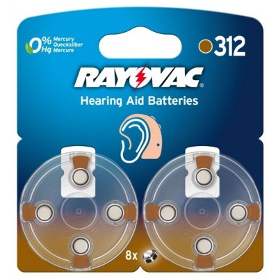 VARTA Piles pour aides auditives 1.4 v 160 mah 8 pcs rayovac 5000252003793