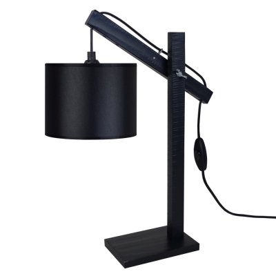 TOSEL PILORI CYLINDRE - Lampe de bureau articul&eacute; bois noir