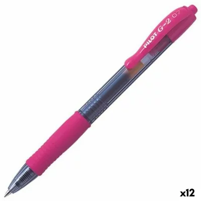 PILOT  001486 Boite De 12 Stylos Bille Rose Transparent