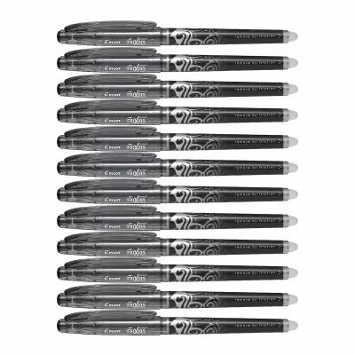 PILOT  Frixion Ball Boite de 12 Stylos &agrave; Encre Effa&ccedil;able 0,5mm Noir