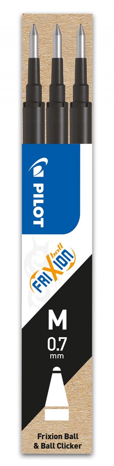 PILOT  Lot de 12 Sets de 3 Recharges friXion Ball (BLS-FR7) Noir