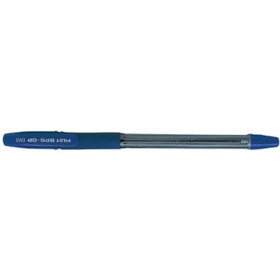 PILOT  Lot de 12 Stylos Bille BPS-GP &agrave; Capuchon Pointe Extra Large Bleu