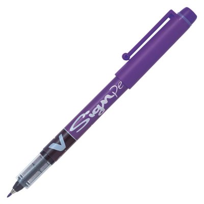 PILOT  Lot de 12 Stylos feutre V Sign Pen Pointe moyenne 0,6 mm Violet