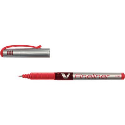 PILOT  Lot de 3 Feutres V-Fineliner Pointe Fine Rouge