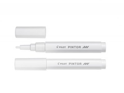 PILOT  Lot de 3 Marqueurs &agrave; pigment PINTOR pointe ogive fine blanc