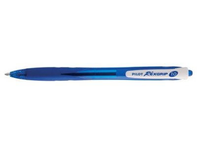 PILOT  Lot de 3 Stylos &agrave; bille REXGRIP BEGREEN Pointe Moyenne 1.0 Bleu