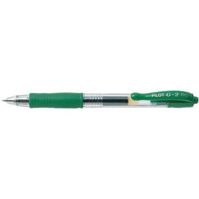 PILOT  Lot de 3 Stylos bille &agrave; encre Gel G2 05 Pte Fine Vert