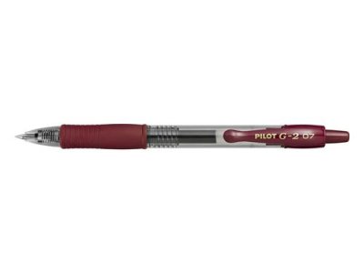 PILOT  Lot de 3 Stylos bille &agrave; encre gel G2 07 Fun Bordeaux